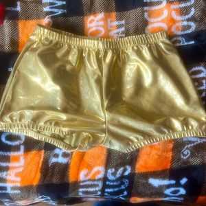 Gold cheer shorts
